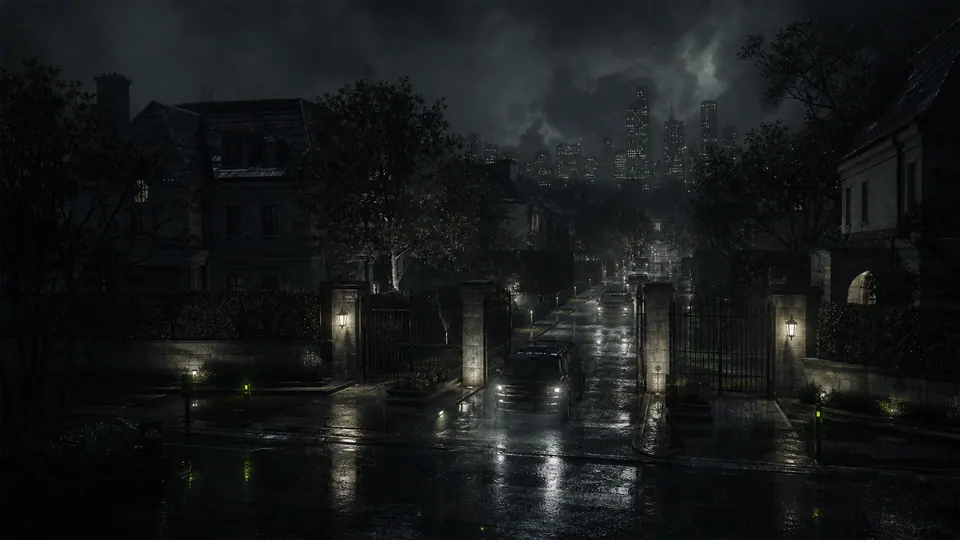 Secured residences and guarded routes through Northgate