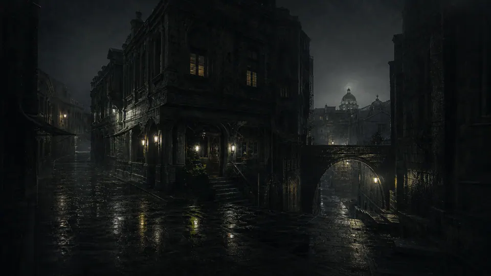 Historic Greyhaven streets and discreet nightlife in the Old Quarter
