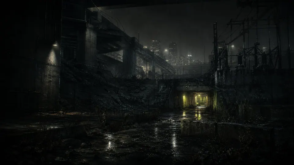 Abandoned infrastructure and concealed routes in The Fringe