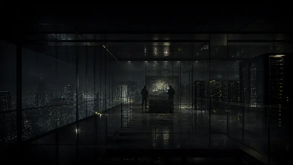 A Greyhaven crew operation resolving inside the Glass Ward
