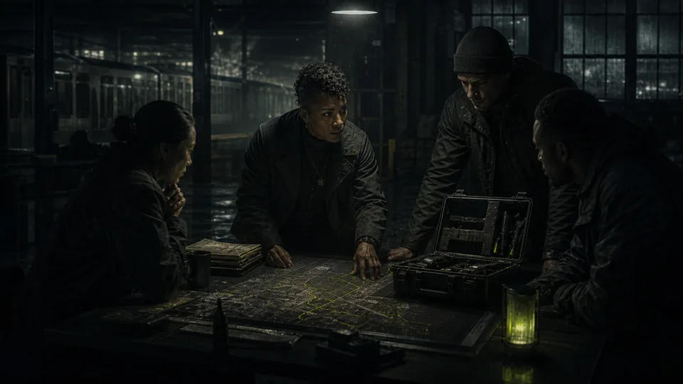 A Greyhaven fixer coordinating specialists for a Crew Operation